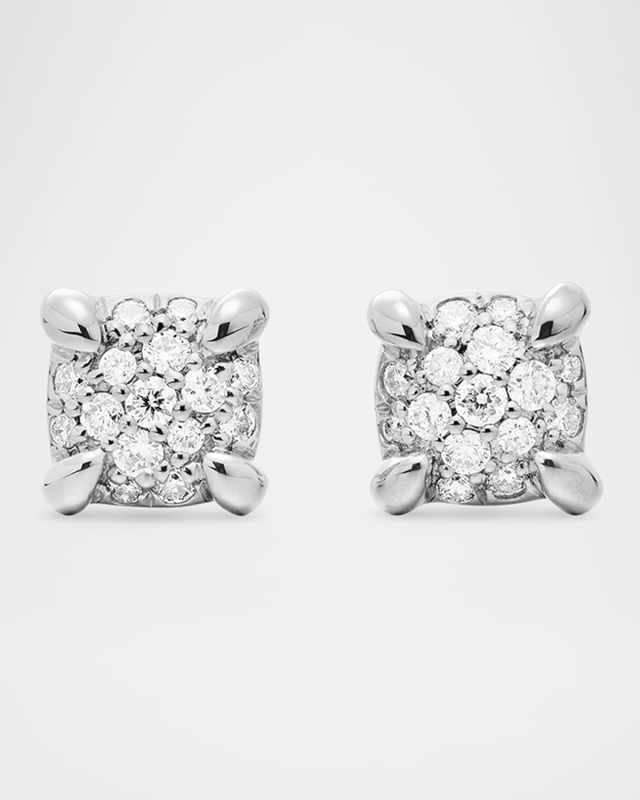 Chatelaine 18k White Gold Diamond Stud Earrings